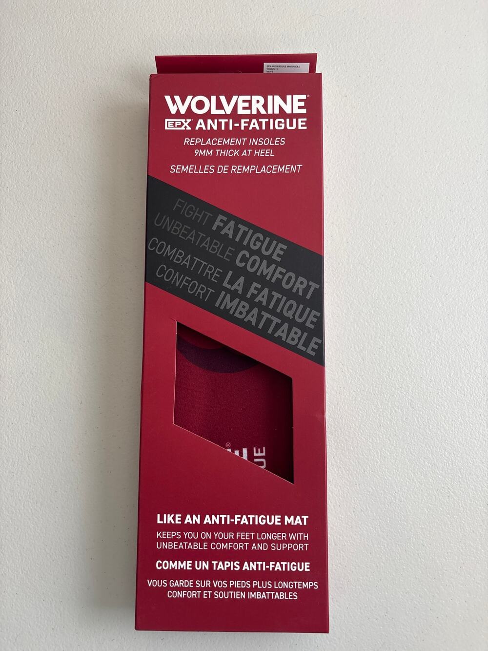 NIB NWT Wolverine Anti-Fatigue 9MM Thick Replacement Insoles Mens Size 13
